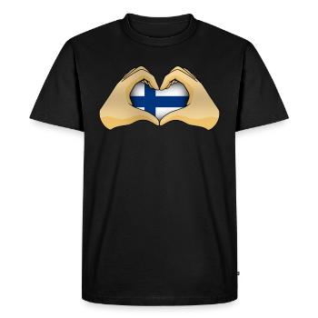 Finlande - T-shirt Premium bio Homme - noir - Devant - Nico (187cm)