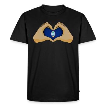 Guam - Men's Premium Organic T-Shirt - black - Front - Nico (187cm)