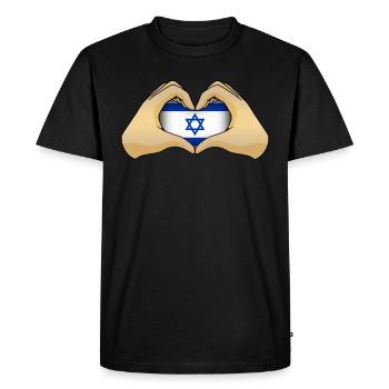 Israel - Men's Premium Organic T-Shirt - black - Front - Nico (187cm)
