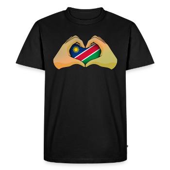 Namibie - T-shirt Premium bio Homme - noir - Devant - Nico (187cm)