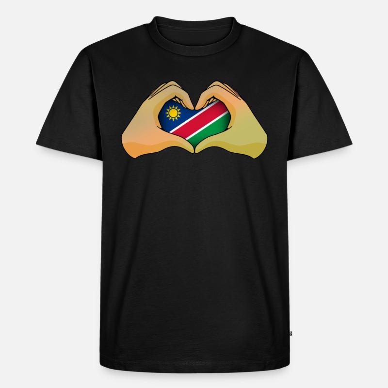 Namibia - Männer Premium Bio T-Shirt - Schwarz