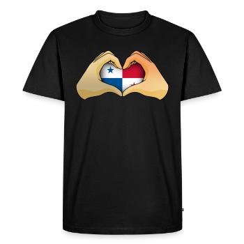 Panama - Men's Premium Organic T-Shirt - black - Front - Nico (187cm)