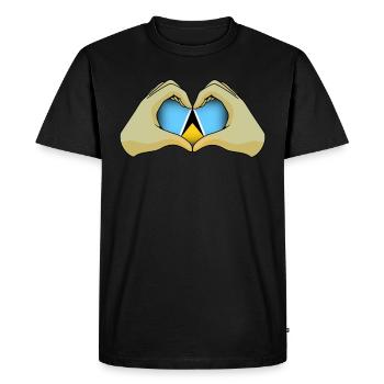Saint Lucia - Men's Premium Organic T-Shirt - black - Front - Nico (187cm)