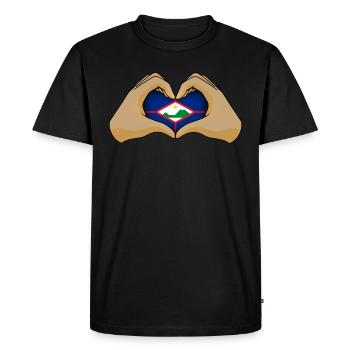 Sint Eustatius - T-shirt Premium bio Homme - noir - Devant - Nico (187cm)