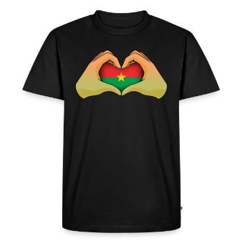 Burkina Faso - T-shirt Premium bio Homme - noir - Devant - Nico (187cm)