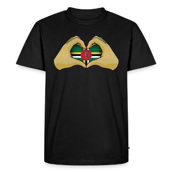 Dominique - T-shirt Premium bio Homme - noir - Devant - Nico (187cm)