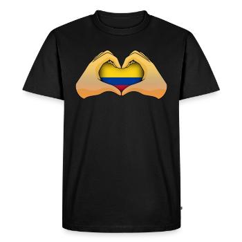 Colombie - T-shirt Premium bio Homme - noir - Devant - Nico (187cm)