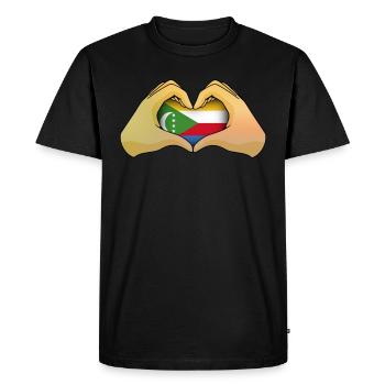 Comores - T-shirt Premium bio Homme - noir - Devant - Nico (187cm)