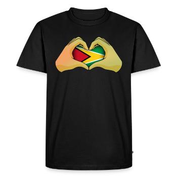 Guyana - Men's Premium Organic T-Shirt - black - Front - Nico (187cm)