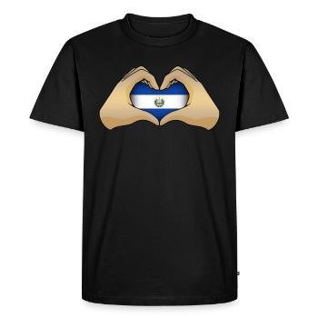 El Salvador - Men's Premium Organic T-Shirt - black - Front - Nico (187cm)