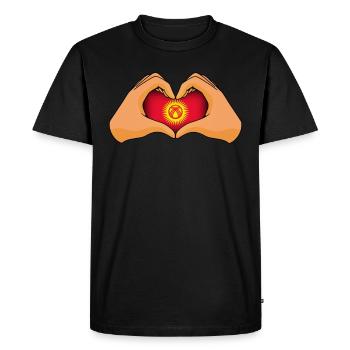 Kyrgyzstan - Men's Premium Organic T-Shirt - black - Front - Nico (187cm)