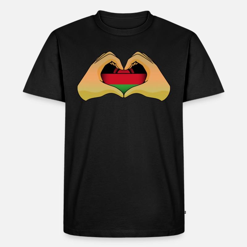 Malawi - Männer Premium Bio T-Shirt - Schwarz