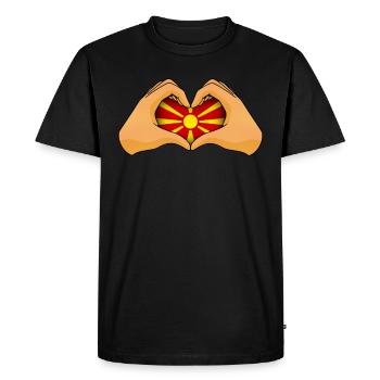 Macedonia - Men's Premium Organic T-Shirt - black - Front - Nico (187cm)