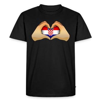 Croatie - T-shirt Premium bio Homme - noir - Devant - Nico (187cm)