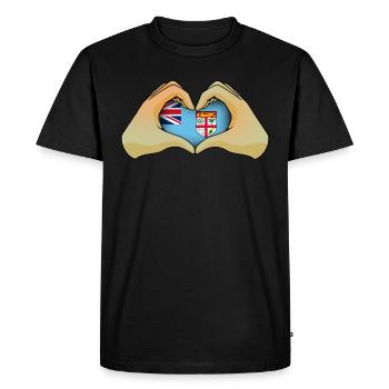 Fiji - Men's Premium Organic T-Shirt - black - Front - Nico (187cm)