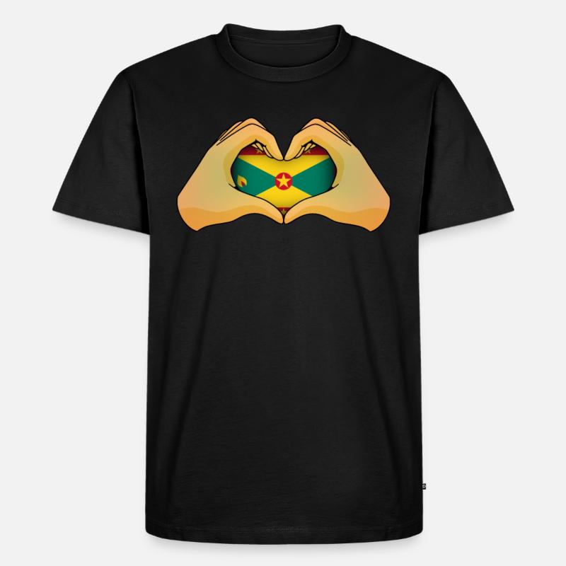 Grenada - Männer Premium Bio T-Shirt - Schwarz