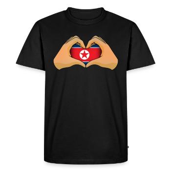 North Korea - Men's Premium Organic T-Shirt - black - Front - Nico (187cm)