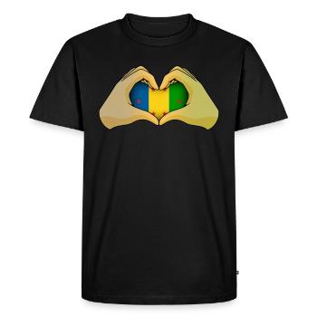 Ogoni - T-shirt Premium bio Homme - noir - Devant - Nico (187cm)