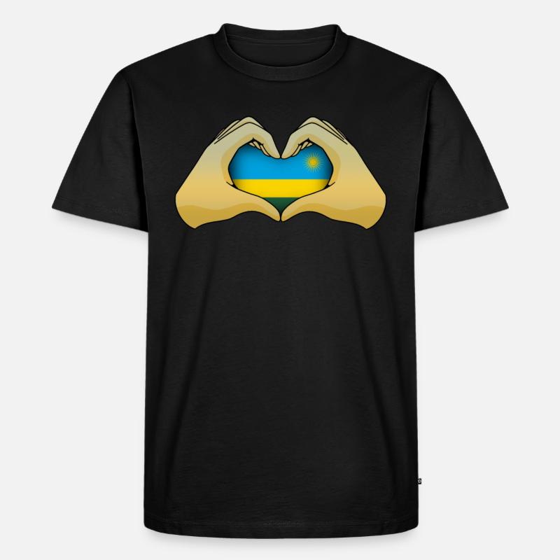 Ruanda - Männer Premium Bio T-Shirt - Schwarz