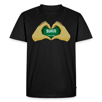 Saudi Arabia - Men's Premium Organic T-Shirt - black - Front - Nico (187cm)