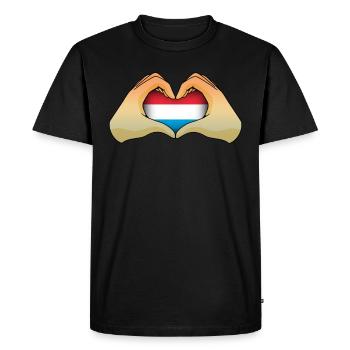 Luxembourg - T-shirt Premium bio Homme - noir - Devant - Nico (187cm)