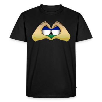Lesotho - Men's Premium Organic T-Shirt - black - Front - Nico (187cm)