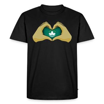 Macau - Men's Premium Organic T-Shirt - black - Front - Nico (187cm)