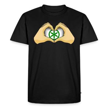 Padanie - T-shirt Premium bio Homme - noir - Devant - Nico (187cm)