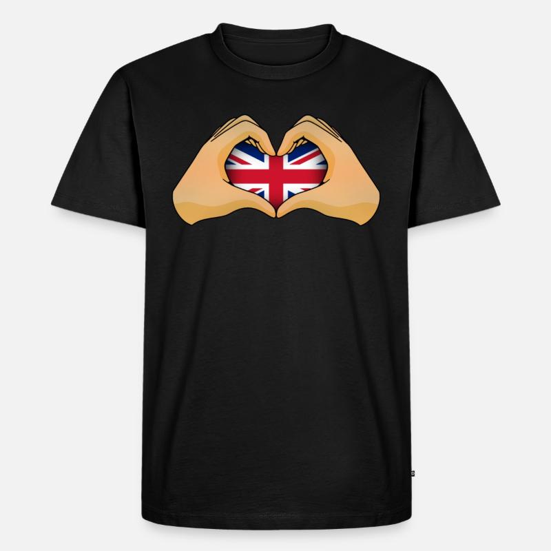 Großbritannien - Männer Premium Bio T-Shirt - Schwarz