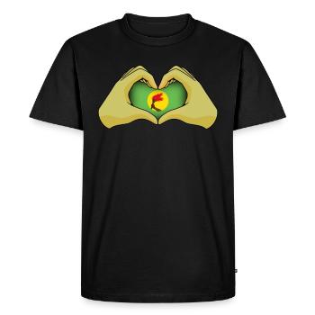 Zaire - Men's Premium Organic T-Shirt - black - Front - Nico (187cm)