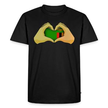 Zambia - Men's Premium Organic T-Shirt - black - Front - Nico (187cm)