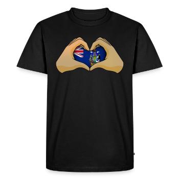 Géorgie du Sud et les îles Sandwich du Sud - T-shirt Premium bio Homme - noir - Devant - Nico (187cm)