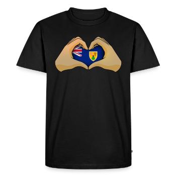 Turks and Caicos Islands - Men's Premium Organic T-Shirt - black - Front - Nico (187cm)