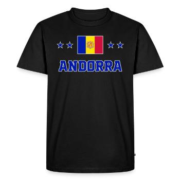 Andorra - Men's Premium Organic T-Shirt - black - Front - Nico (187cm)