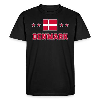 Denmark - Men's Premium Organic T-Shirt - black - Front - Nico (187cm)
