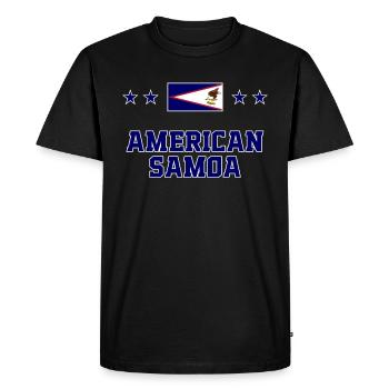 Samoa américaines - T-shirt Premium bio Homme - noir - Devant - Nico (187cm)
