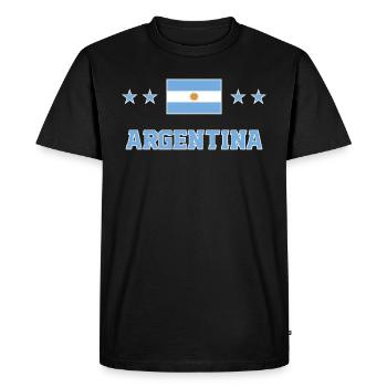 Argentine - T-shirt Premium bio Homme - noir - Devant - Nico (187cm)