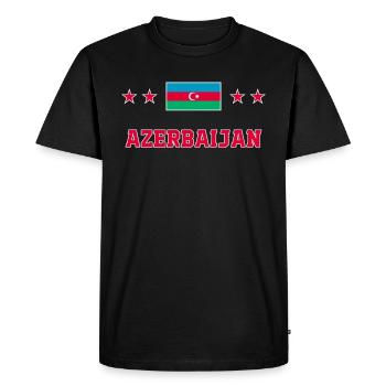 Azerbaijan - Men's Premium Organic T-Shirt - black - Front - Nico (187cm)