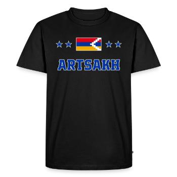 Artsakh - Men's Premium Organic T-Shirt - black - Front - Nico (187cm)
