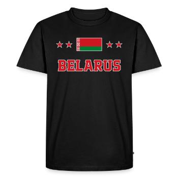 Belarus - Men's Premium Organic T-Shirt - black - Front - Nico (187cm)