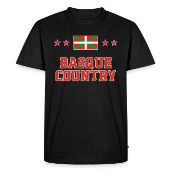 Pays Basque - T-shirt Premium bio Homme - noir - Devant - Nico (187cm)