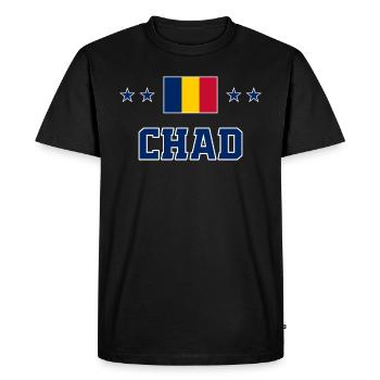 Chad - Men's Premium Organic T-Shirt - black - Front - Nico (187cm)