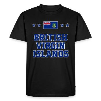 British Virgin Islands - Men's Premium Organic T-Shirt - black - Front - Nico (187cm)