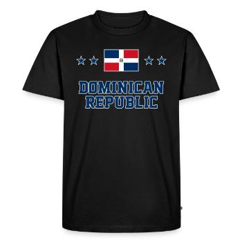 République dominicaine - T-shirt Premium bio Homme - noir - Devant - Nico (187cm)