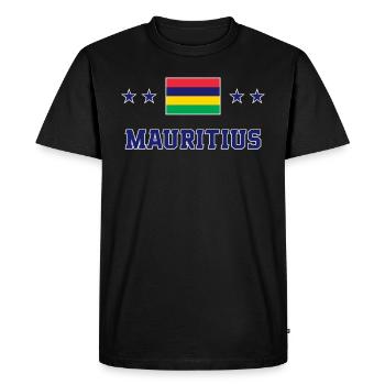 Mauritanie - T-shirt Premium bio Homme - noir - Devant - Nico (187cm)