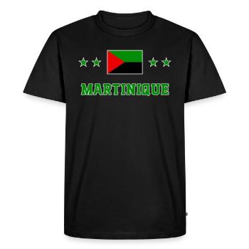 Martinique - Men's Premium Organic T-Shirt - black - Front - Nico (187cm)