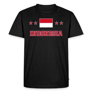 Indonésie - T-shirt Premium bio Homme - noir - Devant - Nico (187cm)