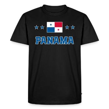 Panama - Men's Premium Organic T-Shirt - black - Front - Nico (187cm)