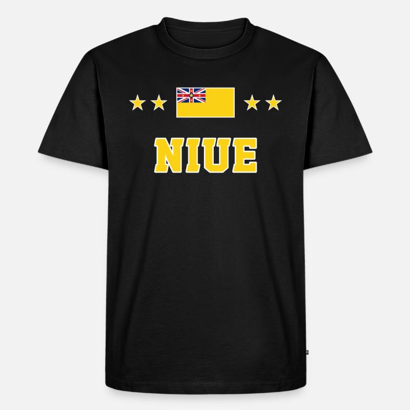 Niue - Männer Premium Bio T-Shirt - Schwarz