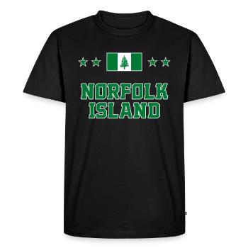 Île Norfolk - T-shirt Premium bio Homme - noir - Devant - Nico (187cm)